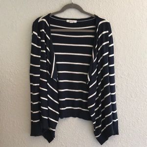 Forever 21 Blue and White Striped Cardigan